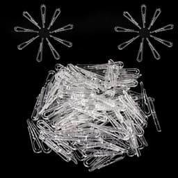 Mini Kledingknijpers - Plastic Clips - Kleding Organiseren - Tanden Ontwerp - 300 Stuks - Transparant — thumbnail 1