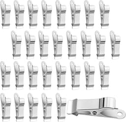 Mini Klemmen Set van 30 - Multi-functionele Veerklemmen voor Creatief Gebruik, Roestvrij Staal, Ideaal voor Foto's, Gordijnen en Knutselprojecten — thumbnail 1