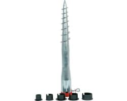 Lesli Living Parasolharing/Parasolanker - 1x - staal - 6,5 cm x 58 cm - grondpen — afbeelding 1