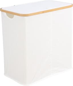 Bovista Wasmand 2 Vakken - Wassorteerder - Laundry Basket - Bag - Wit - 100 Liter — thumbnail 1