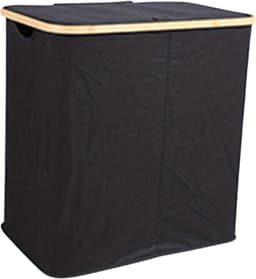 Bovista Wasmand 2 Vakken - Wassorteerder - Laundry Basket - Bag - Zwart - 100 Liter — thumbnail 1