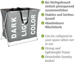 BKS Wasmand - met 3 vakken - Grijs — thumbnail 5