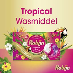 Robijn Wasmiddel - 3-in-1 Wascapsules - Color Tropical - Wasmiddel - 4 x 15 stuks - 60 Wasbeurten — thumbnail 4