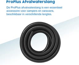 ProPlus Afvalwaterslang - 10 m - Afwatering - Temperatuurbestendig - Flexibel en Uittrekbaar - ø 25 mm - Voor het Geleiden van Afvalwater vanuit caravans/campers, vijvers en zwembaden - Afvoerkanaal - Zwart — thumbnail 2