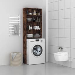 Wasmachine ombouw - Kast - Opbouwmeubel - Verhoger - Wasmachine meubel - Opbergkast - Hout - Gerookt Eiken — thumbnail 2