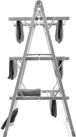 Inklapbare elektrische droogmolen van aluminium en ABS - 66 x 73 x 135 cm — thumbnail 2