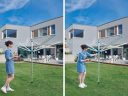 Droogmolen met Easy-Lift-systeem en 50 meter waslijn — thumbnail 5