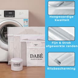 Dabé Waszakken - Wasnetten - Set van 5 - Wit - Witte Fijngaas Waszakken 5-Delige Set - Wasmachine.- Travelset — thumbnail 2