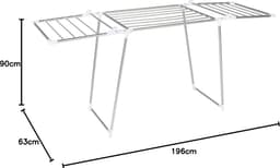 Goodivery ® Opvouwbare Wasdroger met Vleugels en Accessoires, 196 x 90 x 63 cm — thumbnail 3