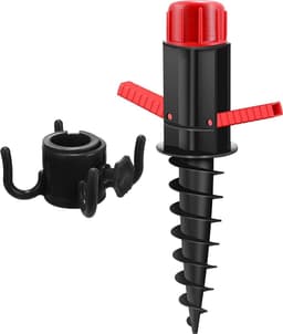 Bodemhuls voor parasol grondanker met handgrepen - 22-32 mm stangen - strand/zand/gazon/land — thumbnail 1