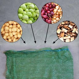 Netzakken - Raschel zakken - Producten Verpakken - Ademend Materiaal - 50 x 80 cm - Groen — thumbnail 4