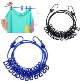 Cosensi - Travel Clothesline - Camping-Kledinglijn - Windbestendig - 1.8 meter - Binnen en Buiten - Inclusief 12 knijpers - Geschikt voor Camping e... — thumbnail 1