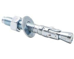 Wigankers - Schroefankers Betonnen - Bevestigen in Beton - Verzinkt Koolstofstaal - 3/8" x 3" - Zilverkleurig