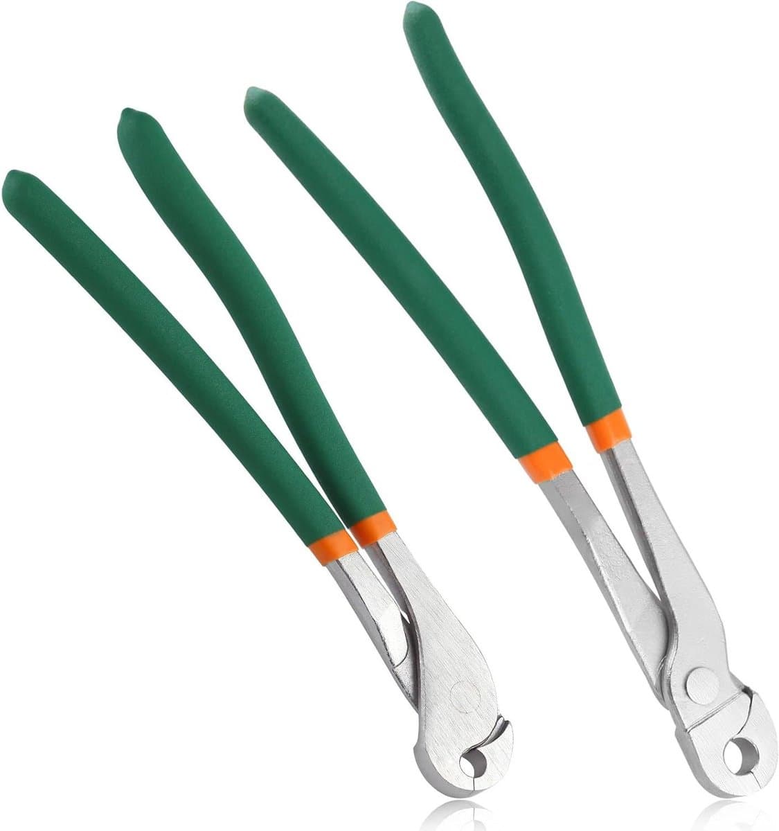 J-Clip 2-delige set, robuuste kooibouwklem, ergonomische J-tang met rechte en gebogen snavel voor het bouwen van konijnenkooien, kippenhokken en meer — afbeelding 1