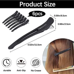 Haarklemmen - Haarspelden Klemmen - Haar Styling - Professionele Grip - 115 cm - Zwart — thumbnail 3