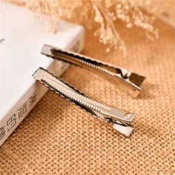 Krokodil Klem Clips - Eendenbek Clips Haarspeld - Haar Styling Accessoires - Tanden Ontwerp - 50 stuks 4.5 cm - Zilver — thumbnail 3