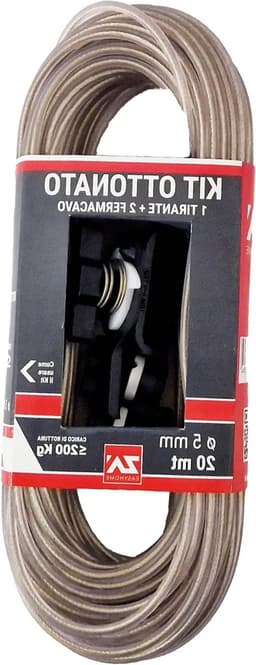 Waslijn Koord - Kabel Messing - Buiten Ophangen - Hoge Belasting - 20 Meter - Wit — thumbnail 1