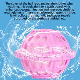 Herbruikbare Wasballen - Was Hulpjes - Kleding Verzorgen - Anti-Knoop Ontwerp - 8.5 x 7 cm - Wit — thumbnail 4