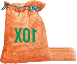 Raschelzakken - Netzakken Groentezakken - Oogst Opslag - Ademend Materiaal - 42 x 60 cm - Oranje — thumbnail 1