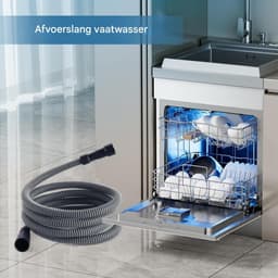 Vaatwasser Verlengstuk - Afvoerslang Kit - Lekkage Voorkomen - Meerdere Maten Connectoren - 3 Meter Lengte - Zwart — thumbnail 4