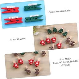 Houten Wasknijpers - Decoratieve Clips - Foto's Ophangen - 3 Stijlen - 100 Stuks - Diverse Kleuren — thumbnail 4