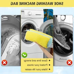 Waszakken voor Schoenen en Sokken, Herbruikbaar en Duurzaam, Bescherming en Efficiënte Reiniging, Geel — thumbnail 5