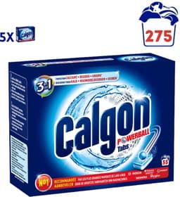 Calgon 3 in 1 Powerball Tabs Wasmachine Reiniger en Anti kalk - 55 Tabletten x5 — thumbnail 2
