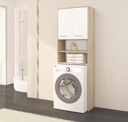 Wasmachine Ombouw - Opbouwmeubel - Kast Wasdroger - Meubel - ruimtewinst — thumbnail 2