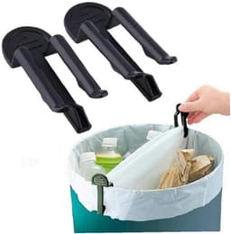 Vuilniszak Clips - Prullenbak Klemmen - Afvalzak Bevestigen - Voorkomt Wenglijden - 10 stuks - Rood — thumbnail 1