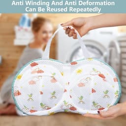 Wasnet voor BH XXL- anti-vervorming steunframe beha waszak met versterkte naden, incl. kleine en grote maten voor wasmachine, reizen, zaken (hoge kwaliteit BH net) (Flamingo) — thumbnail 4