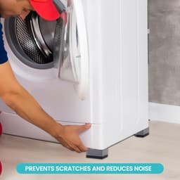 4-delige Anti-Vibratie Onderzetters geschikt voor Wasmachine & Droger – Rubberen Stabilisator, Anti-Slip, Anti-Geluid & Anti-Schok, Tegent Werkinstabiliteit en Trillingen — thumbnail 2