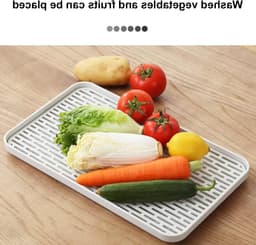 Keukenafvoersysteem met lekbak, multifunctioneel droogrek voor borden en bestek, 31x17 cm, wit, 1 stuk — thumbnail 3