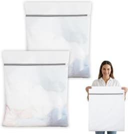 Grote wasnetten van 60 x 80 cm voor de wasmachine, herbruikbare waszakken voor delicate kleding en ondergoed — thumbnail 1