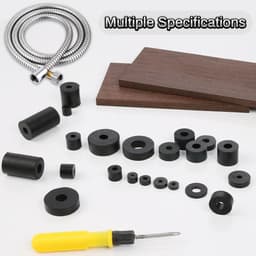 Rubberen afstandhouders - Kunststof hulzen - Trillingen dempen - Duurzaam flexibel materiaal - 16 stuks 40mm dik - Zwart — thumbnail 5