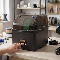 Filament Droogkast - 3D Print Droger - 3D Printen Verbeteren - Dubbele Verwarmingselementen - Voor 2 Spoelen - Wit — thumbnail 3