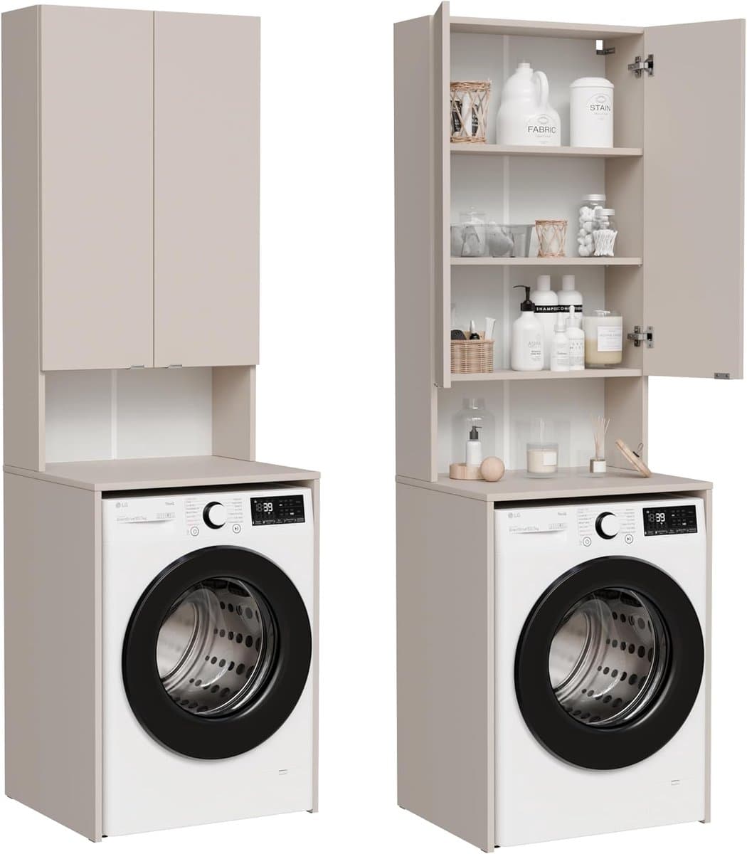 Wasmachine Ombouw - Opbouwmeubel - Kast Wasdroger - Meubel - netjes — afbeelding 1