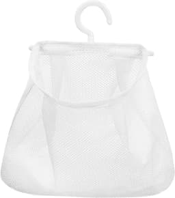Hangende Netzak - Waslijnzak Opberger - Wasgoed Organiseren - Draaibare Haak - 24.5 cm - Wit — thumbnail 1
