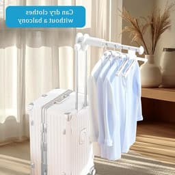 2-Pack Draagbaar Reis Droogrek - Uittrekbaar en Vouwbaar voor Binnen en Buiten, Ideaal voor Kamperen en Appartementen — thumbnail 3