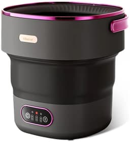 Stervia Opvouwbare Mini Wasmachine - Campingwasmachine - Centrifuge - 13 Liter - 3 Reinigingsmodi - Zwart - 32 x 32 x 33,5 cm — thumbnail 1