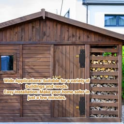Dailygoods- Deurbarricade Set van 2 - U-beugel Houder - Koolstofstaal - Eenvoudige Installatie - Voor Garage/Barn - Versterkt Deurbeveiliging - Deurbeschermer — thumbnail 3