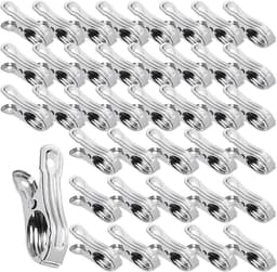 40 Stuks RVS Wasknijpers, Handige Clips voor Strandhanddoeken, Kleding en Sokken, Duurzaam en Roestvrij — thumbnail 1