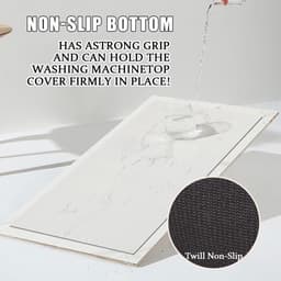 Wasmachine Droger Mat - Apparaat Beschermer - Apparaten Beschermen - Absorberend Sneldrogend - 50 x 50 cm - Wit — thumbnail 3