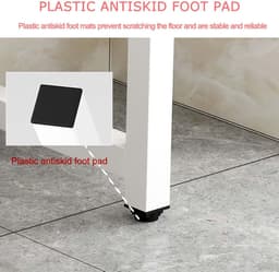 Wasmachine Opbergrek - Wasmachine Kast Organizer - Ruimte Besparen - 300kg Draagvermogen - 75x65x105 cm - Zwart met Houtkleur — thumbnail 5