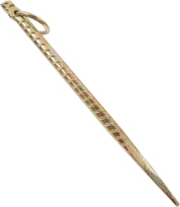 Grondanker Vee - Grondstake Huisdier - Veilig Vastzetten - Duurzaam IJzer - 29 cm Lengte - Goud — thumbnail 1