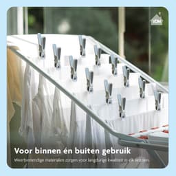 LaundrySpecialist Wasknijpers soft grip - Wit/grijs - 60 stuks - extra lang en stevig - wasknijpers plastic - wasknijpers kunststof - gekleurde knijpers — thumbnail 4