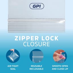 GPI - 6 Mil, Extra Heavy-Duty, 6" X 9" Clear Plastic Hersluitbare Zip Zakken, Quart Punctie-Resistent, Sterke Hersluitbare Poly Tassen, Met Lock Rits Seal, Voor Schroeven, Moeren, Bouten & — thumbnail 5