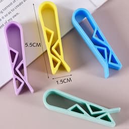 Vuilniszak Clips - Afvalzak Houders - Net Afval Beheer - Sterke Anti-slip Klem - 12 Stuks Set - 6 Kleuren — thumbnail 5