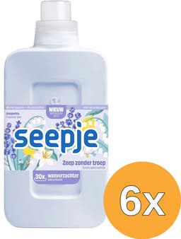 Seepje Wasverzachter Knisperfris - 180 wasbeurten - 6 x 750ML - Voordeelverpakking — thumbnail 1