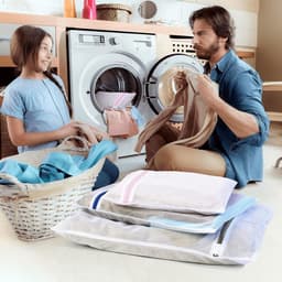 Set van 10 waszakken in 3 maten - Beschermende wasnetten met ritssluiting voor kleding — thumbnail 2