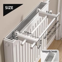 Radiator Droogrek 2 Bars voor Kleding en Handdoeken - Compact en Efficiënt — thumbnail 4